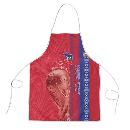 Custom Afro-Haiti Football Apron 2026 Grenadye Alaso Red Version - African Pride