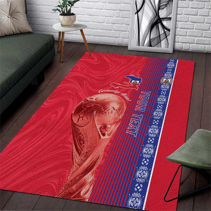 Custom Afro-Haiti Football Area Rug 2026 Grenadye Alaso Red Version - African Pride