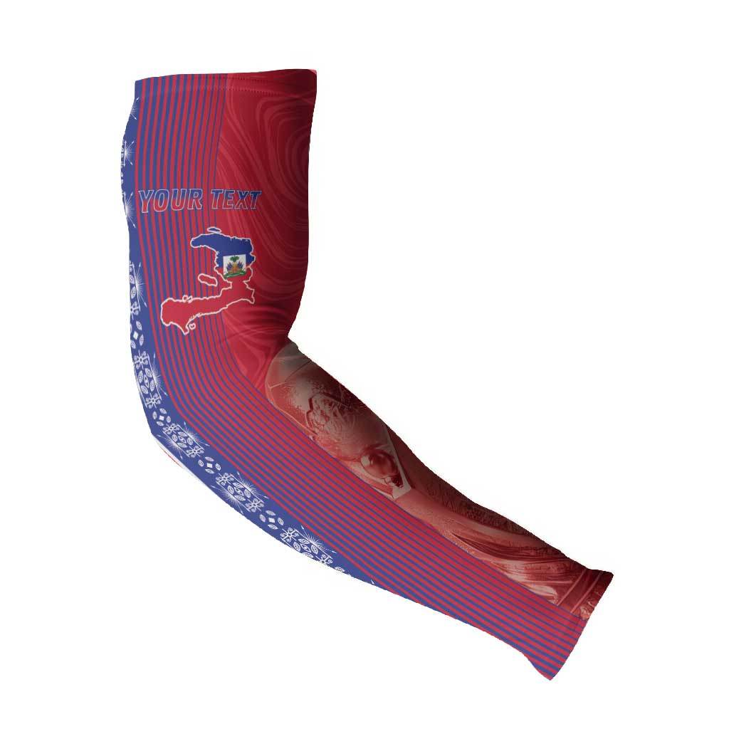 Custom Afro-Haiti Football Arm Sleeves 2026 Grenadye Alaso Red Version - African Pride