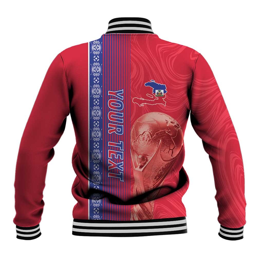 Custom Afro-Haiti Football Baseball Jacket 2026 Grenadye Alaso Red Version - African Pride