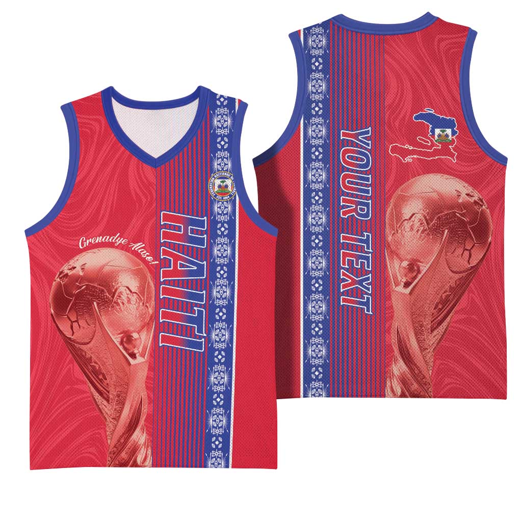 Custom Afro-Haiti Football Basketball Jersey 2026 Grenadye Alaso Red Version - African Pride