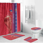 Custom Afro-Haiti Football Bathroom Set 2026 Grenadye Alaso Red Version - African Pride