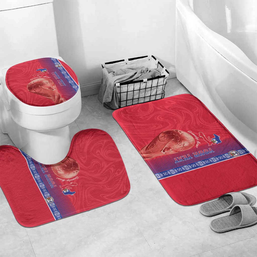 Custom Afro-Haiti Football Bathroom Set 2026 Grenadye Alaso Red Version - African Pride
