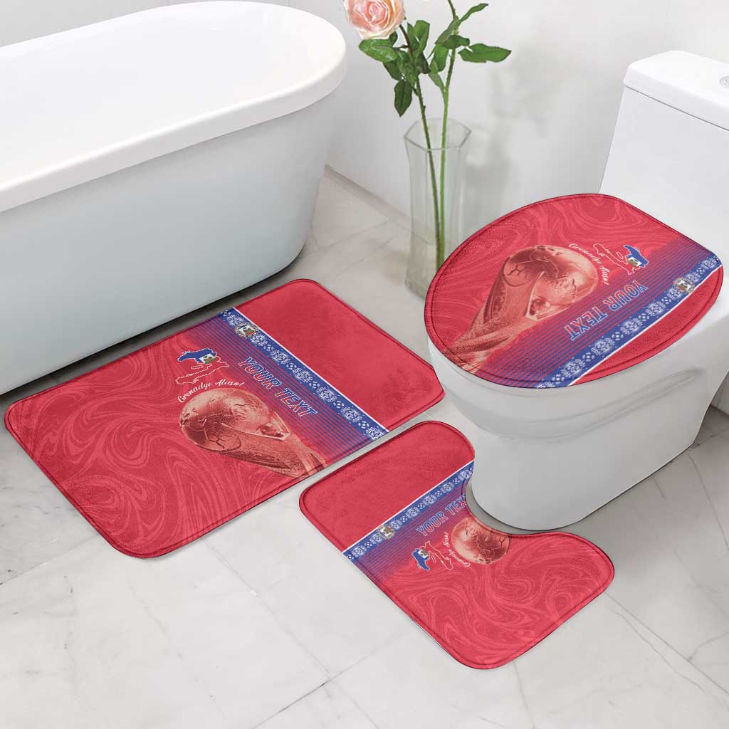 Custom Afro-Haiti Football Bathroom Set 2026 Grenadye Alaso Red Version - African Pride