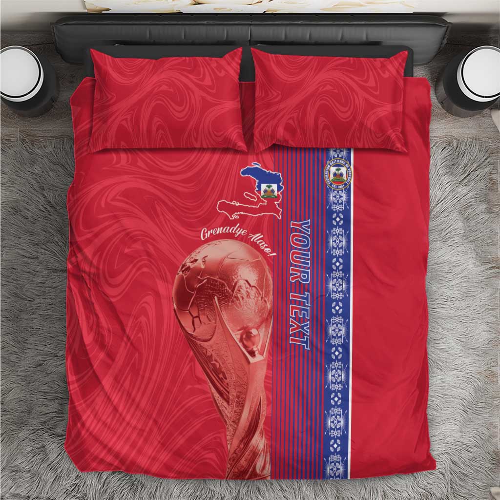 Custom Afro-Haiti Football Bedding Set 2026 Grenadye Alaso Red Version - African Pride