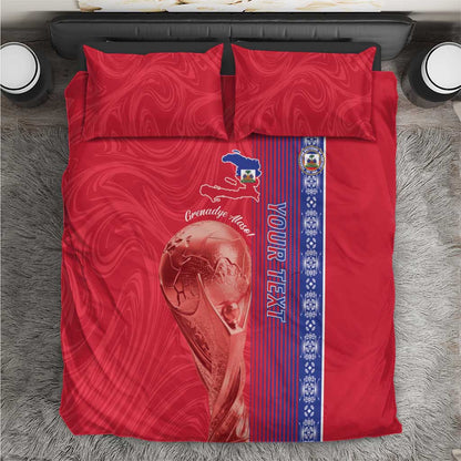 Custom Afro-Haiti Football Bedding Set 2026 Grenadye Alaso Red Version - African Pride
