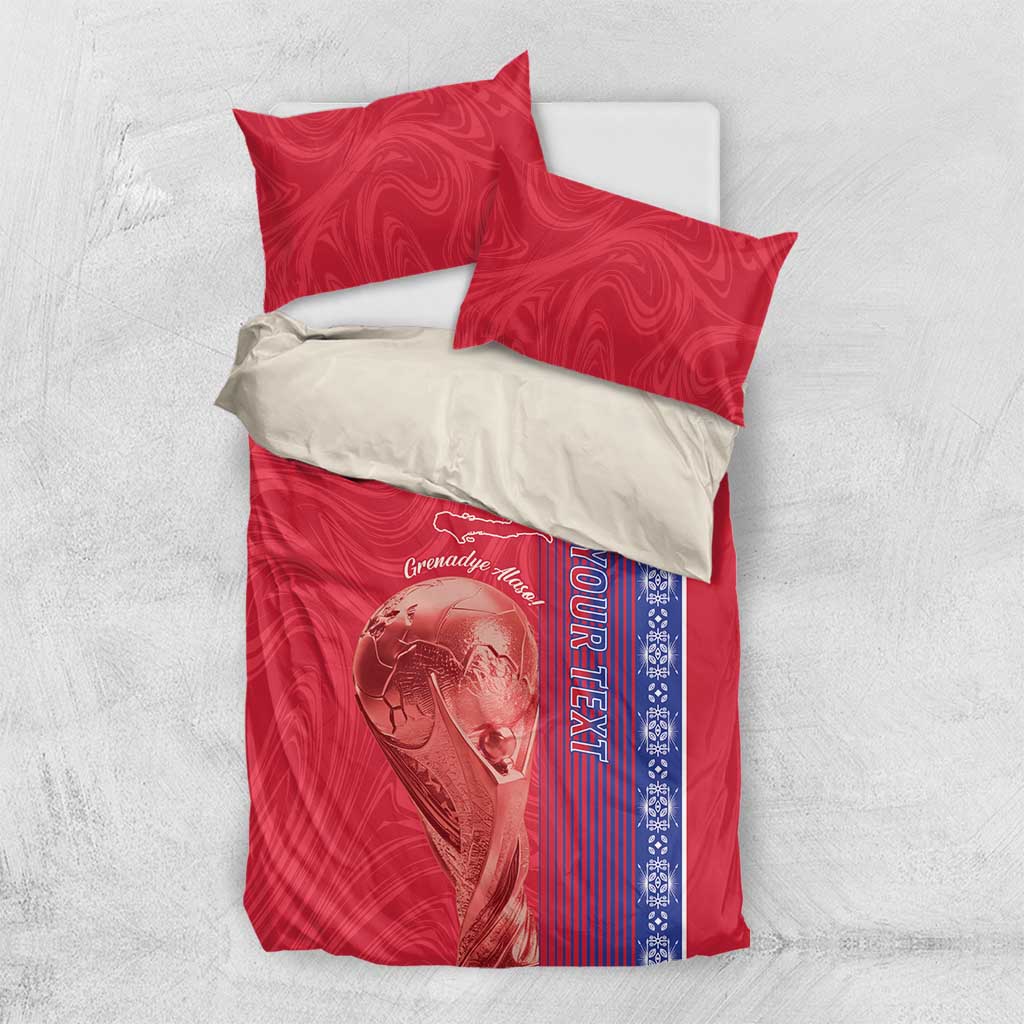 Custom Afro-Haiti Football Bedding Set 2026 Grenadye Alaso Red Version - African Pride