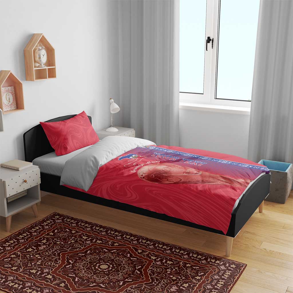 Custom Afro-Haiti Football Bedding Set 2026 Grenadye Alaso Red Version - African Pride