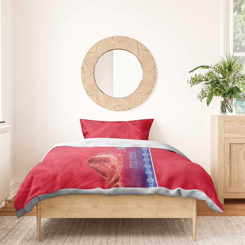 Custom Afro-Haiti Football Bedding Set 2026 Grenadye Alaso Red Version - African Pride