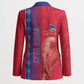 Custom Afro-Haiti Football Blazer 2026 Grenadye Alaso Red Version - African Pride