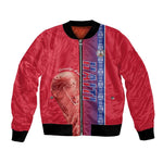 Custom Afro-Haiti Football Bomber Jacket 2026 Grenadye Alaso Red Version - African Pride