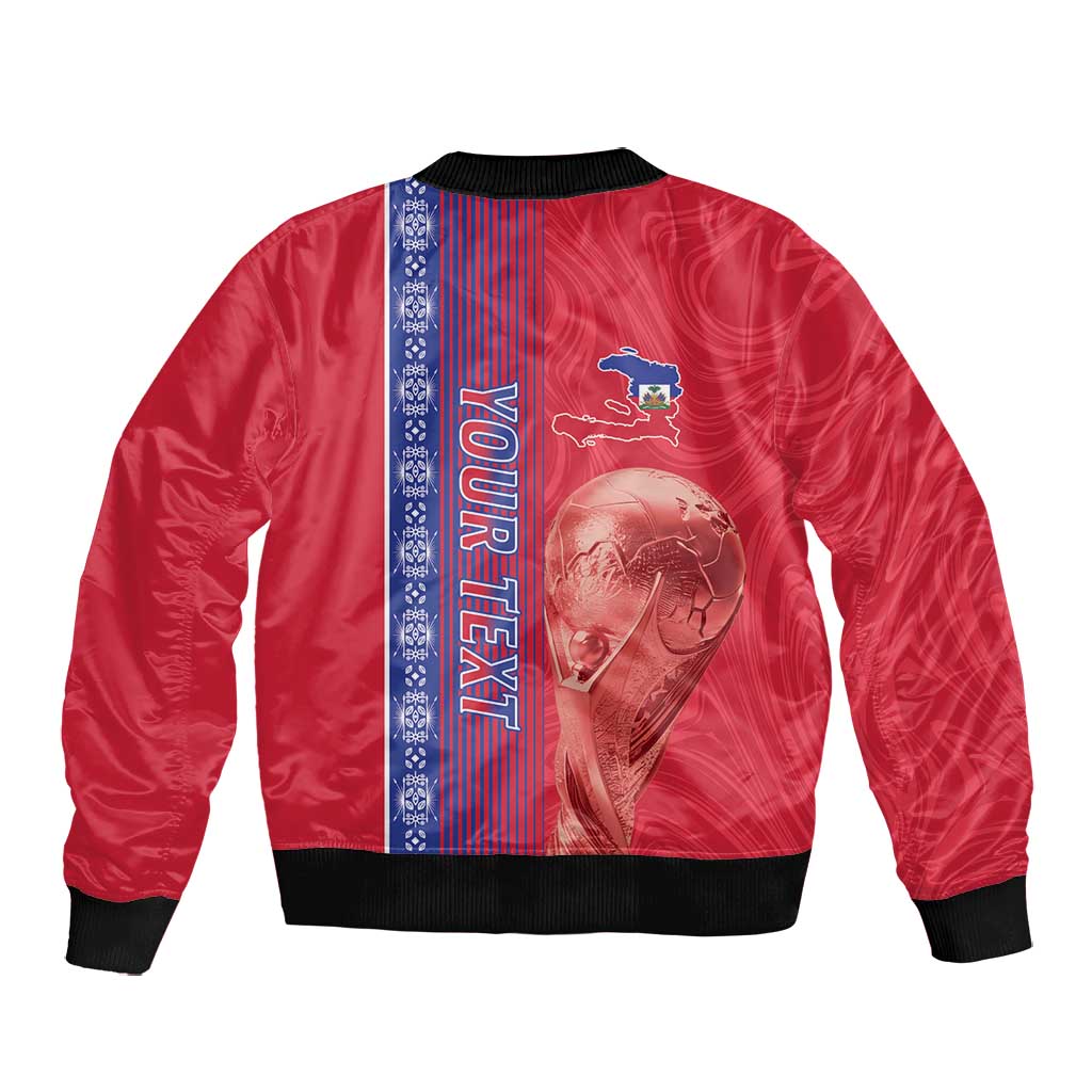 Custom Afro-Haiti Football Bomber Jacket 2026 Grenadye Alaso Red Version - African Pride