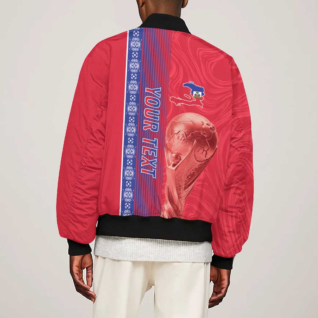 Custom Afro-Haiti Football Bomber Jacket 2026 Grenadye Alaso Red Version - African Pride