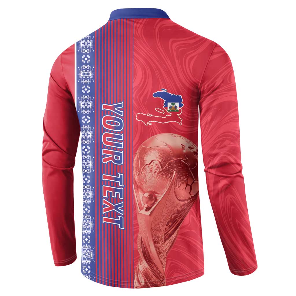 Custom Afro-Haiti Football Button Sweatshirt 2026 Grenadye Alaso Red Version