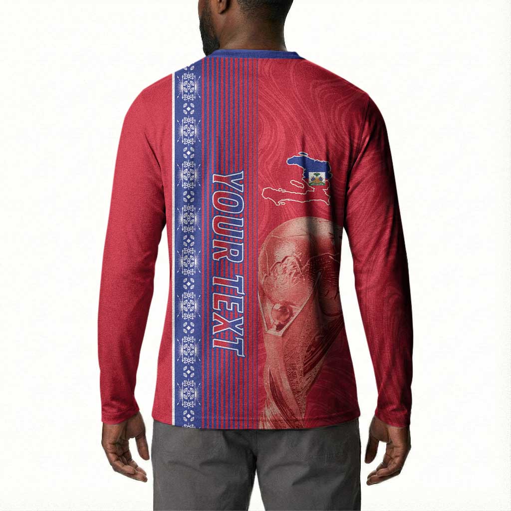 Custom Afro-Haiti Football Button Sweatshirt 2026 Grenadye Alaso Red Version