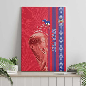Custom Afro-Haiti Football Canvas Wall Art 2026 Grenadye Alaso Red Version - African Pride