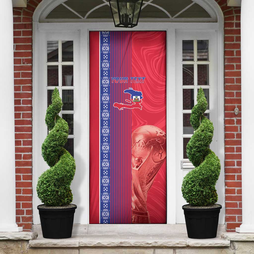 Custom Afro-Haiti Football Door Cover 2026 Grenadye Alaso Red Version - African Pride