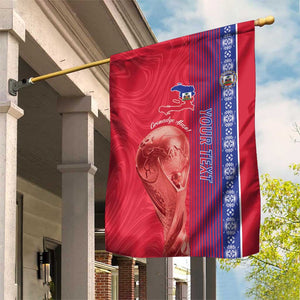 Custom Afro-Haiti Football Garden Flag 2026 Grenadye Alaso Red Version - African Pride