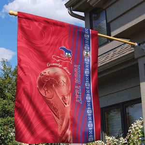 Custom Afro-Haiti Football Garden Flag 2026 Grenadye Alaso Red Version - African Pride