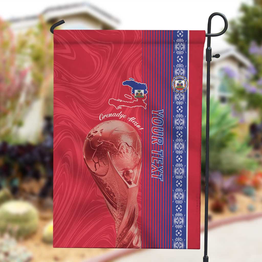 Custom Afro-Haiti Football Garden Flag 2026 Grenadye Alaso Red Version - African Pride