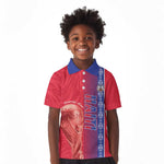 Custom Afro-Haiti Football Kid Polo Shirt 2026 Grenadye Alaso Red Version LT14
