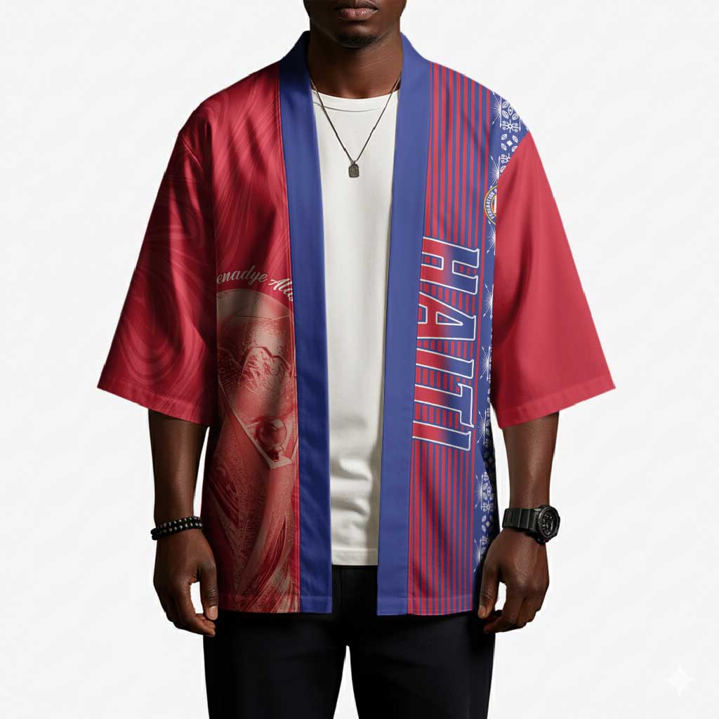 Custom Afro-Haiti Football Kimono 2026 Grenadye Alaso Red Version - African Pride