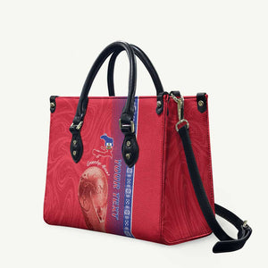Custom Afro-Haiti Football Leather Bag 2026 Grenadye Alaso Red Version - African Pride