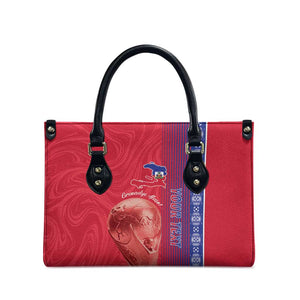 Custom Afro-Haiti Football Leather Bag 2026 Grenadye Alaso Red Version - African Pride