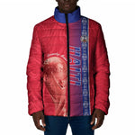 Custom Afro-Haiti Football Padded Jacket 2026 Grenadye Alaso Red Version - African Pride