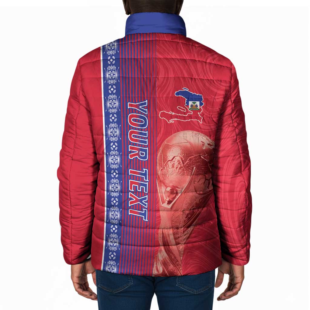 Custom Afro-Haiti Football Padded Jacket 2026 Grenadye Alaso Red Version - African Pride
