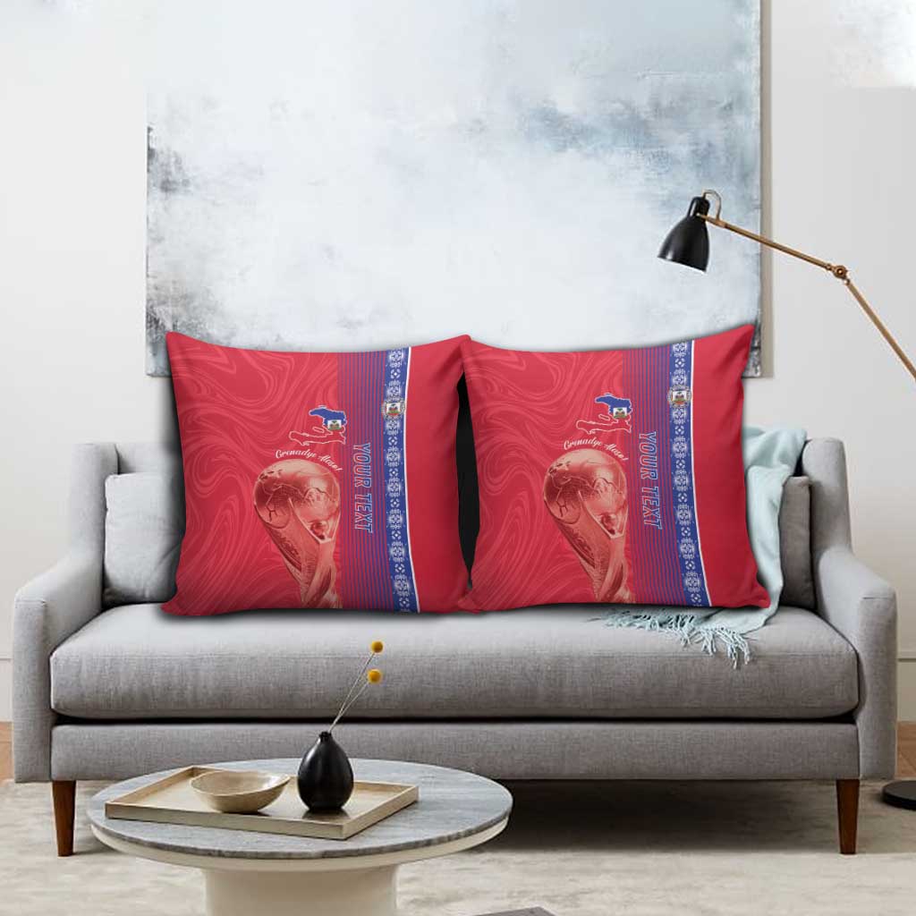Custom Afro-Haiti Football Pillow Cover 2026 Grenadye Alaso Red Version - African Pride