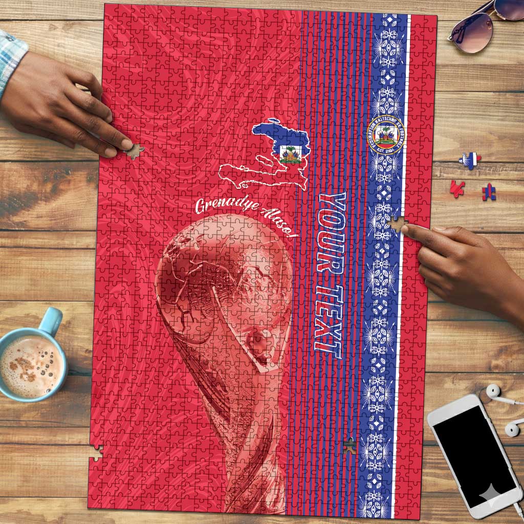 Custom Afro-Haiti Football Puzzle 2026 Grenadye Alaso Red Version - African Pride