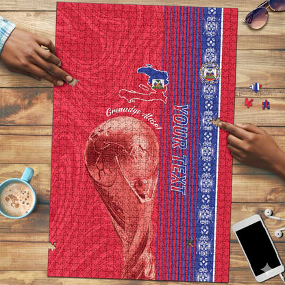 Custom Afro-Haiti Football Puzzle 2026 Grenadye Alaso Red Version - African Pride