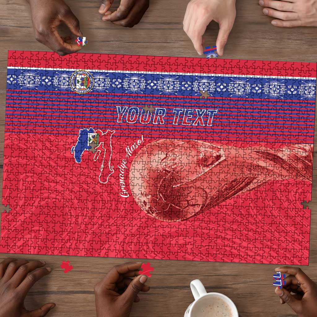 Custom Afro-Haiti Football Puzzle 2026 Grenadye Alaso Red Version - African Pride