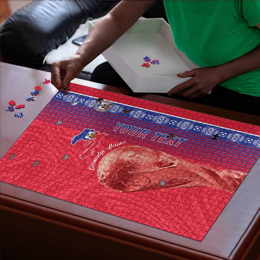 Custom Afro-Haiti Football Puzzle 2026 Grenadye Alaso Red Version - African Pride