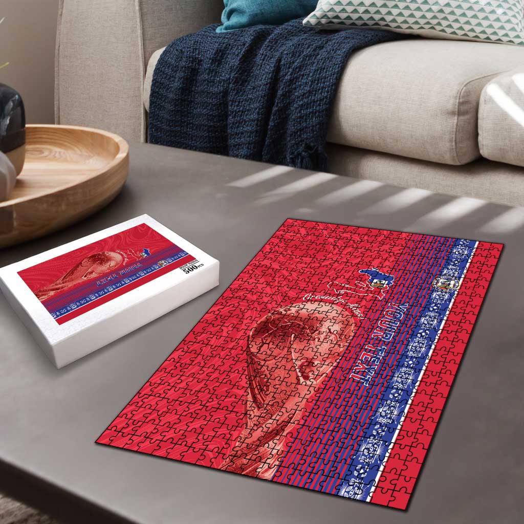 Custom Afro-Haiti Football Puzzle 2026 Grenadye Alaso Red Version - African Pride