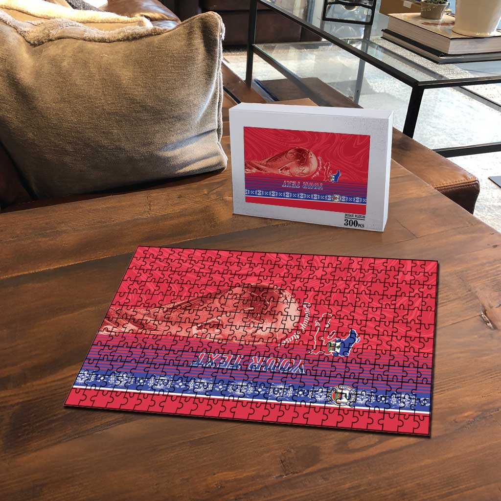 Custom Afro-Haiti Football Puzzle 2026 Grenadye Alaso Red Version - African Pride