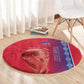 Custom Afro-Haiti Football Round Carpet 2026 Grenadye Alaso Red Version - African Pride