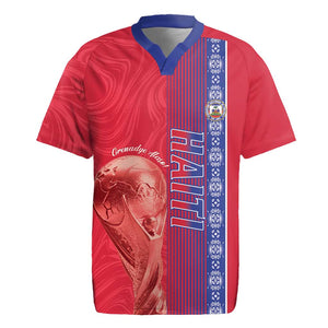 Custom Afro-Haiti Football Rugby Jersey 2026 Grenadye Alaso Red Version LT14