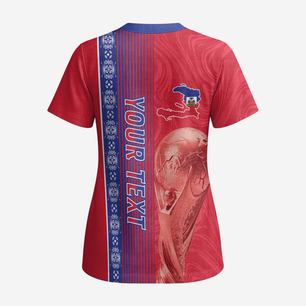 Custom Afro-Haiti Football Scrub Top 2026 Grenadye Alaso Red Version - African Pride
