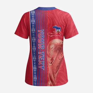 Custom Afro-Haiti Football Scrub Top 2026 Grenadye Alaso Red Version - African Pride