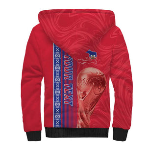 Custom Afro-Haiti Football Sherpa Hoodie 2026 Grenadye Alaso Red Version - African Pride
