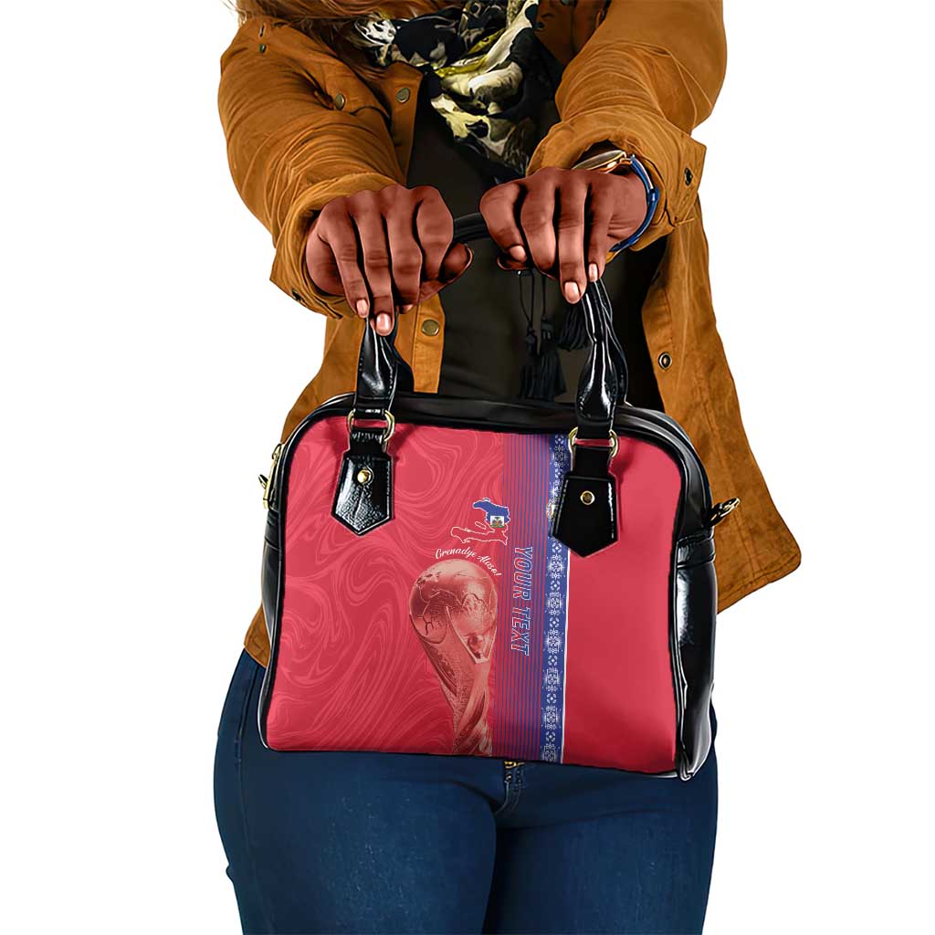 Custom Afro-Haiti Football Shoulder Handbag 2026 Grenadye Alaso Red Version - African Pride