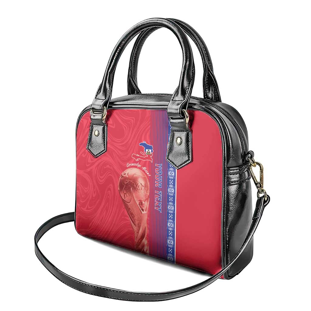 Custom Afro-Haiti Football Shoulder Handbag 2026 Grenadye Alaso Red Version - African Pride