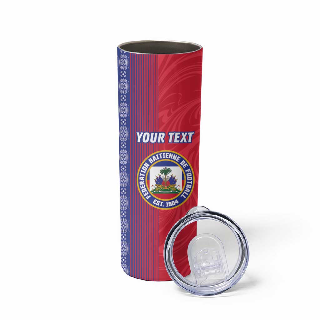 Custom Afro-Haiti Football Skinny Tumbler 2026 Grenadye Alaso Red Version - African Pride