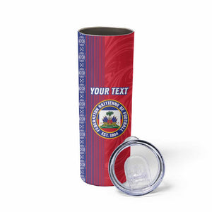 Custom Afro-Haiti Football Skinny Tumbler 2026 Grenadye Alaso Red Version - African Pride
