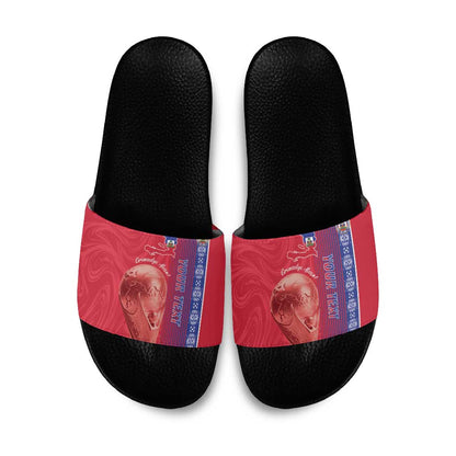 Custom Afro-Haiti Football Slide Sandals 2026 Grenadye Alaso Red Version - African Pride