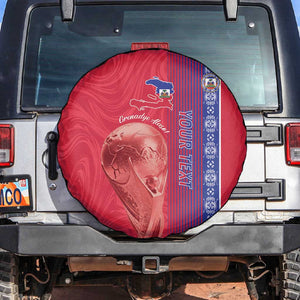 Custom Afro-Haiti Football Spare Tire Cover 2026 Grenadye Alaso Red Version - African Pride