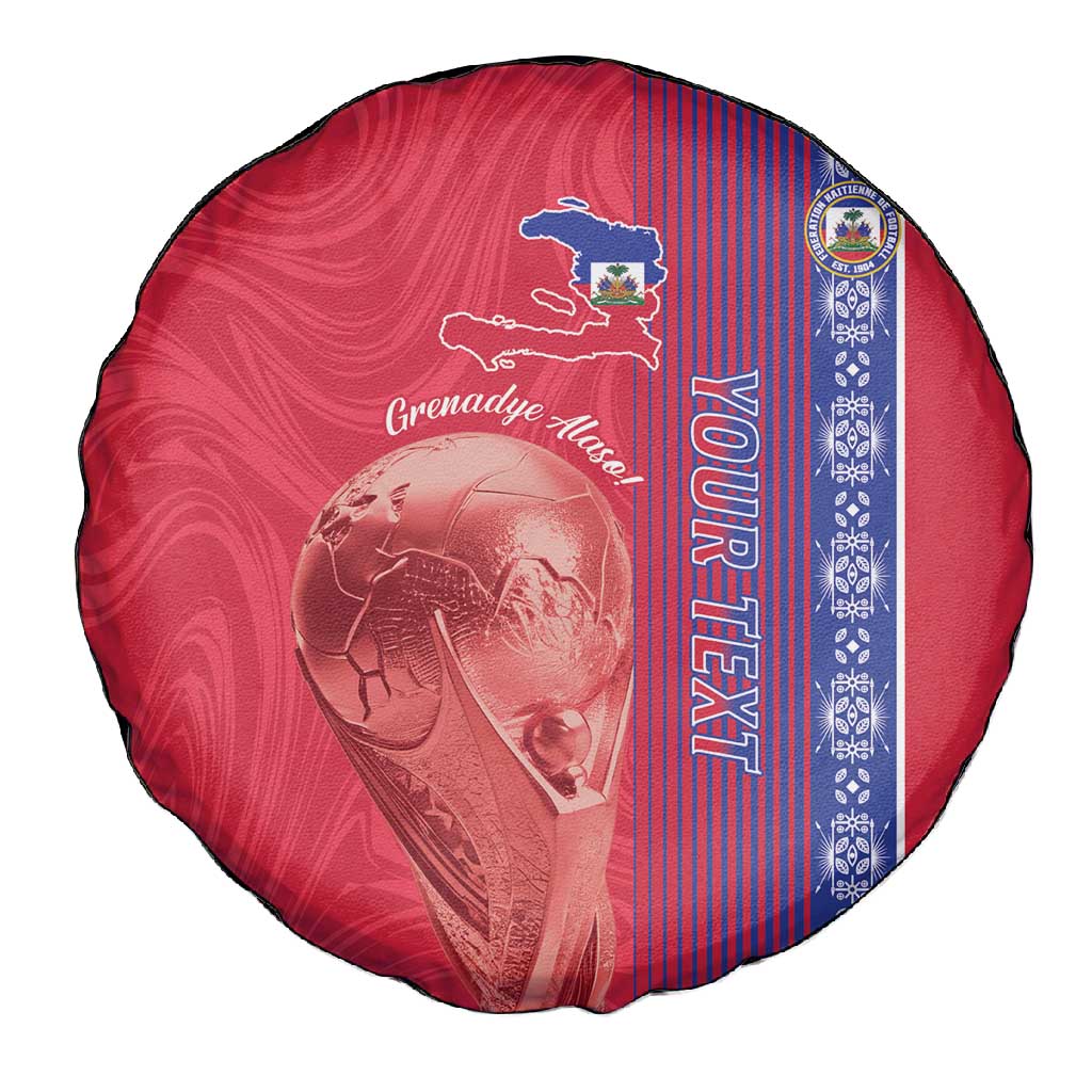 Custom Afro-Haiti Football Spare Tire Cover 2026 Grenadye Alaso Red Version - African Pride