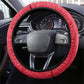 Afro-Haiti Football Steering Wheel Cover 2026 Grenadye Alaso Red Version - African Pride